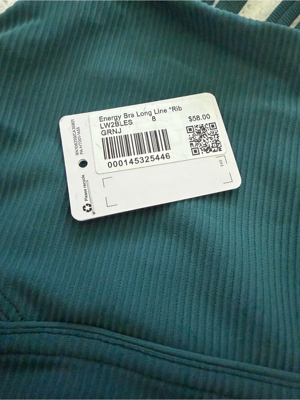 Lululemon Energy Bra Long Line *Rib - Picture 5 of 5